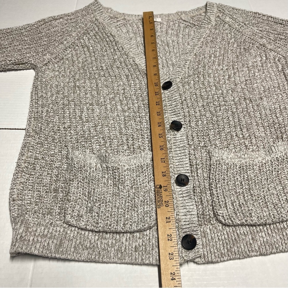 Garage Women's Beige Knit Cardigan Sweater - Picture 5 of 8